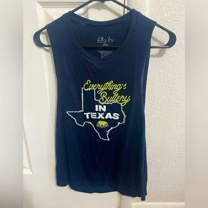 Buttery Bros “everything’s buttery in TX” tank top, women’s size small.